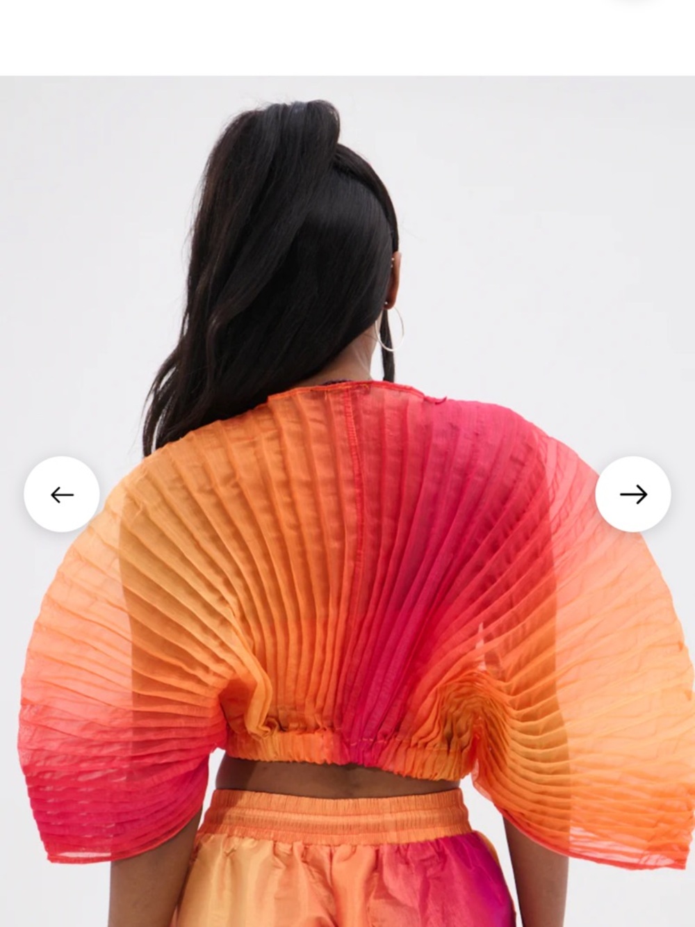 AKIRA Sunset Ombre Top and Wide-Leg Pants in Orange & Pink NWT Size M - Picture 4 of 10